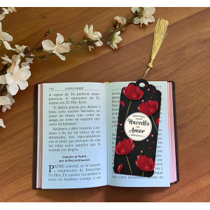 3D bookmark   ( Red flowers)