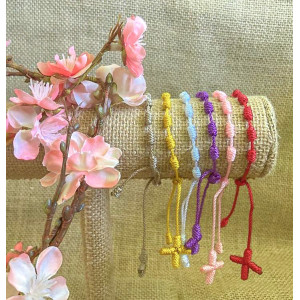 Knotted Cord Rosary Bracelet
