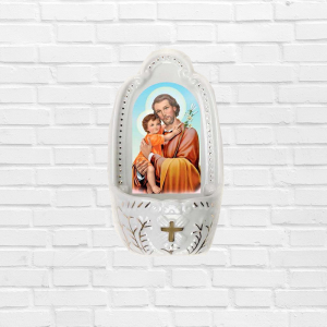 Holy Water Font featuring Saint Joseph