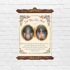 Scroll -  "God Bless our home"