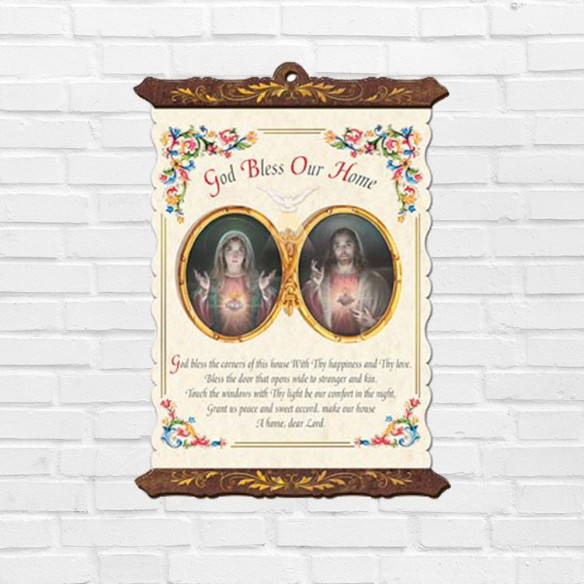 Scroll -  "God Bless our home"