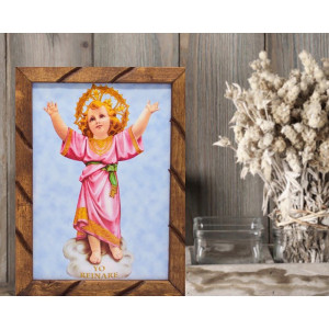Rustic wooden picture frame - Divine Child