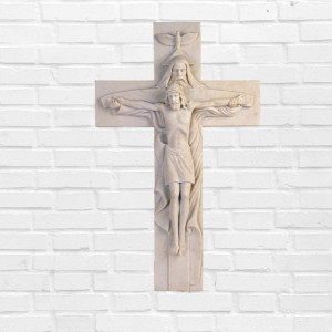 Cruz Trinitaria Blanca 24"