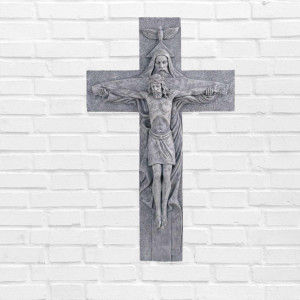 Cruz Trinitaria Color piedra 24"