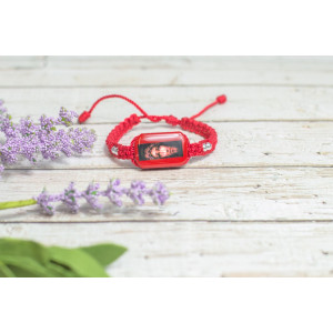 Wooden knotted bracelet - Precious Blood of Christ