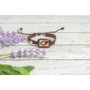 Wooden knotted bracelet - Jesus