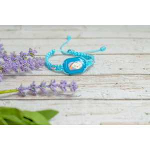 Wooden knotted bracelet - Virgen dulce Espera