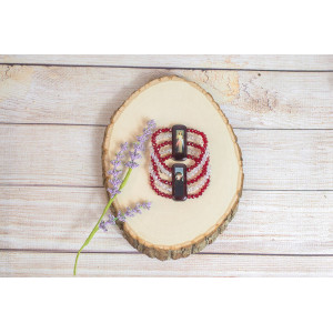 wooden and beats bracelet - Divine Mercy & Faustina 2