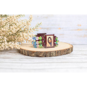 wooden and beats bracelet - Jesus 2