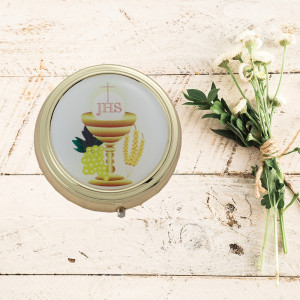 Pyx with Metal - Holy communion (white)
