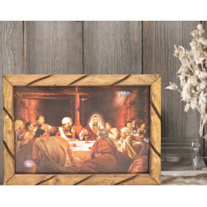 Rustic wooden picture frame - Last Supper Original