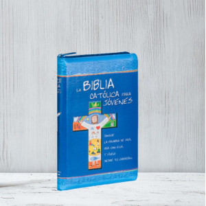La Biblia Católica para Jóvenes Pequeña / Forro cremallera azul