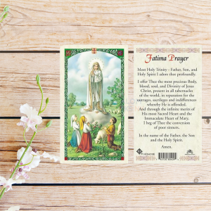 Laminated Prayer card - Fatima