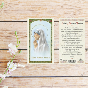 Laminated Prayer card - Mother Teresa