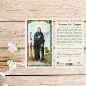 Laminated Prayer card - Saint Peregrine