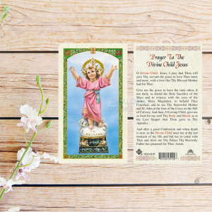 Laminated Prayer card - Divine Child Jesus