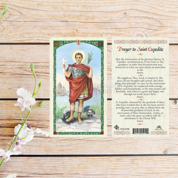 Laminated Prayer card - Saint Expedite