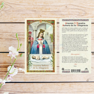 Estampa Plastificada - Virgen De Altagracia