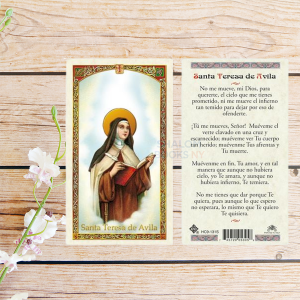 Estampa Plastificada - Santa Teresa De Avila