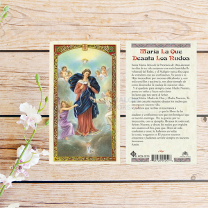 Estampa Plastificada - Virgen Desatanudos