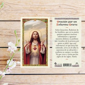 Estampa Plastificada - Sagrado Corazon De Jesus