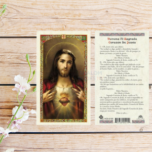 Estampa Plastificada - Sagrado Corazon De Jesus