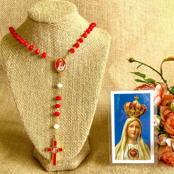Traditional Rosary with the image of Our Lady of Fatima