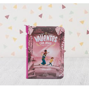 Biblia Valientes con Jesús con cierre - Azul / para niños