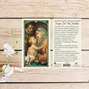 Estampa plastificada -Prayer for the families