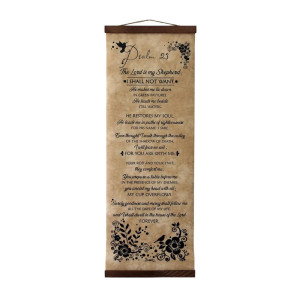 Psalm 23 - Handcrafted biblical scroll