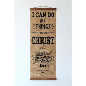 Philippians 4:13 - Handcrafted biblical scroll