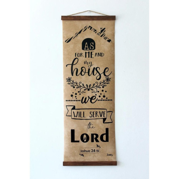 Joshua 24:15 - Handcrafted biblical scroll