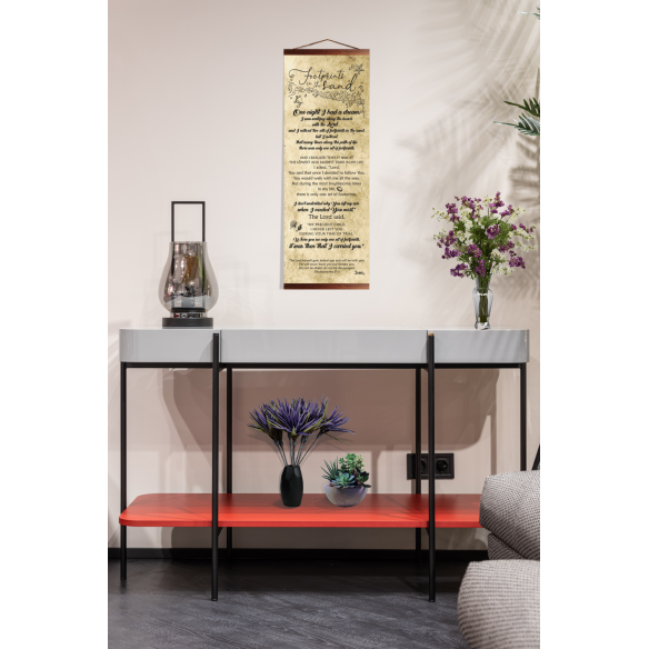 Footprints in the sand - Handcrafted biblical scroll