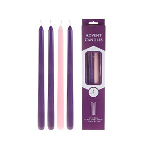5 pcs 12" Unscented Advent Taper Candle