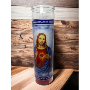 Sacred Heart of Jesus 7-Day Tall Devotional Candle