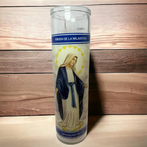 Vela Devocional Alta de 7 días- Virgen Milagrosa