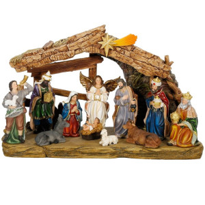 Nativity w/house 16" x 10" set