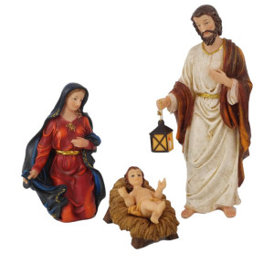 Holy Family w/angel 11.5" set 3