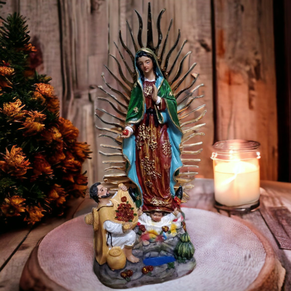 Virgin De Guadalupe With Juan Diego 8"