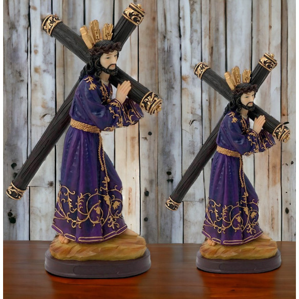 copy of Jesus with the cross lying down 12"