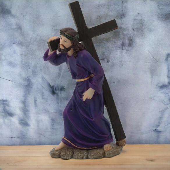 Jesus with the cross lying down 9"