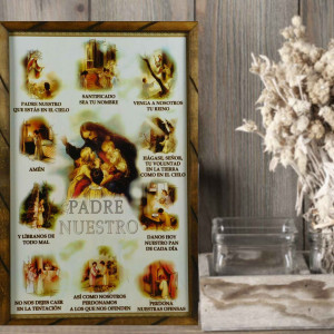 Rustic painting Our Father