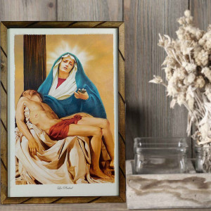 Rustic painting La Pieta