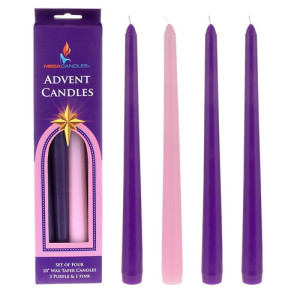 Advent Wreath -  Candles (3-Purple - 1-Rose) 2
