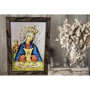 Rustic wooden picture frame - Our Lady of Altagracia